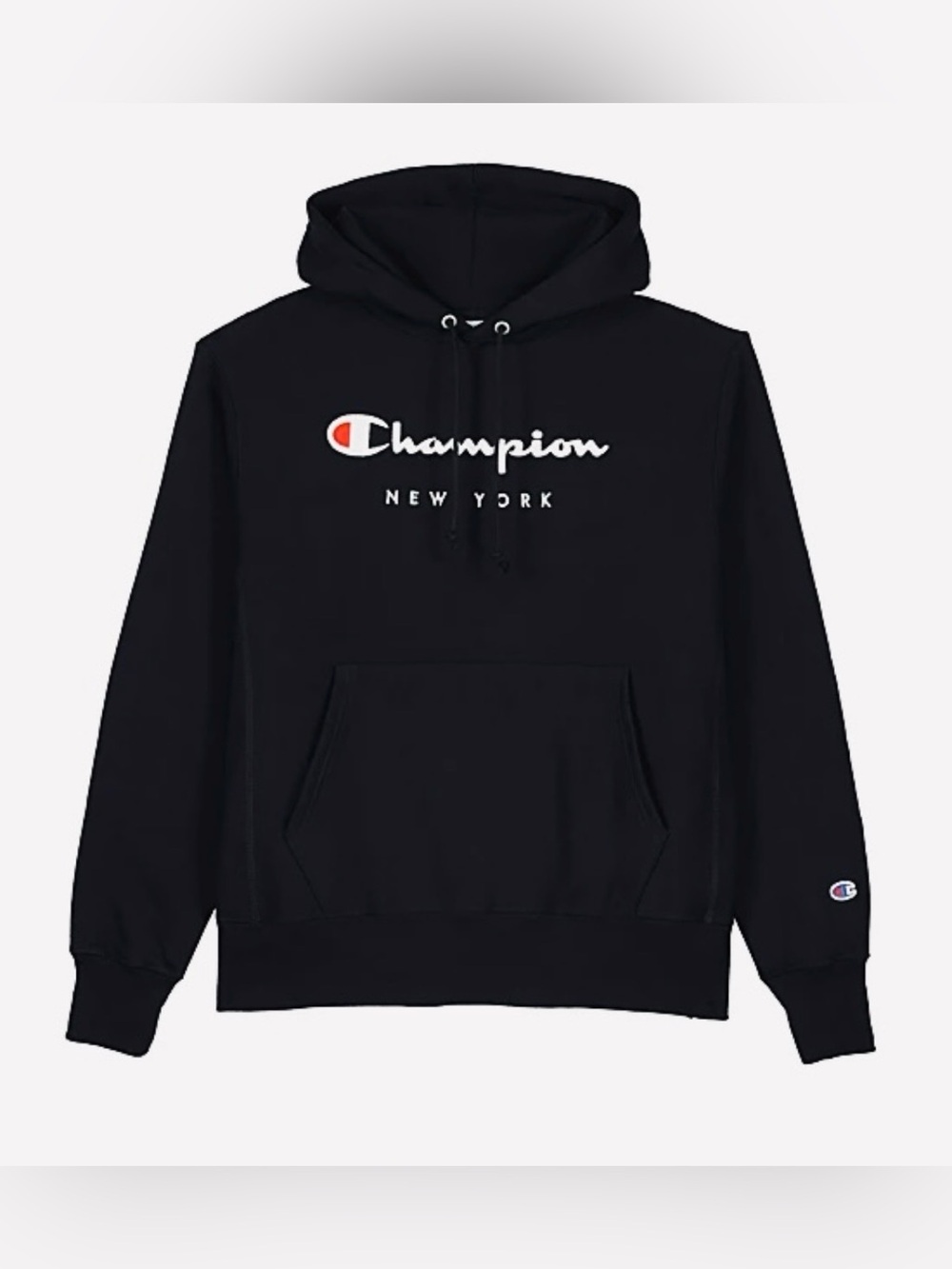 NEW Champion New York Fleece Hoodie In Black For Men's Size Large